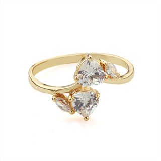 18K Guldfyllda Guld gulddoublé Filled CZ Ring #16 - 4