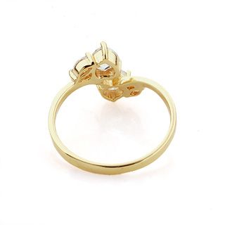 18K Guldfyllda Guld gulddoublé Filled CZ Ring #16 - 5
