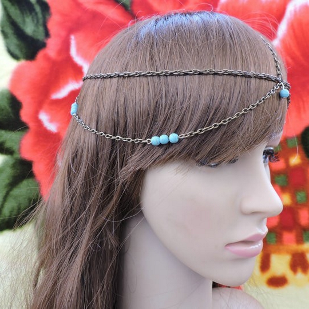 Kvinnor hårband Kedjor diadem - 3