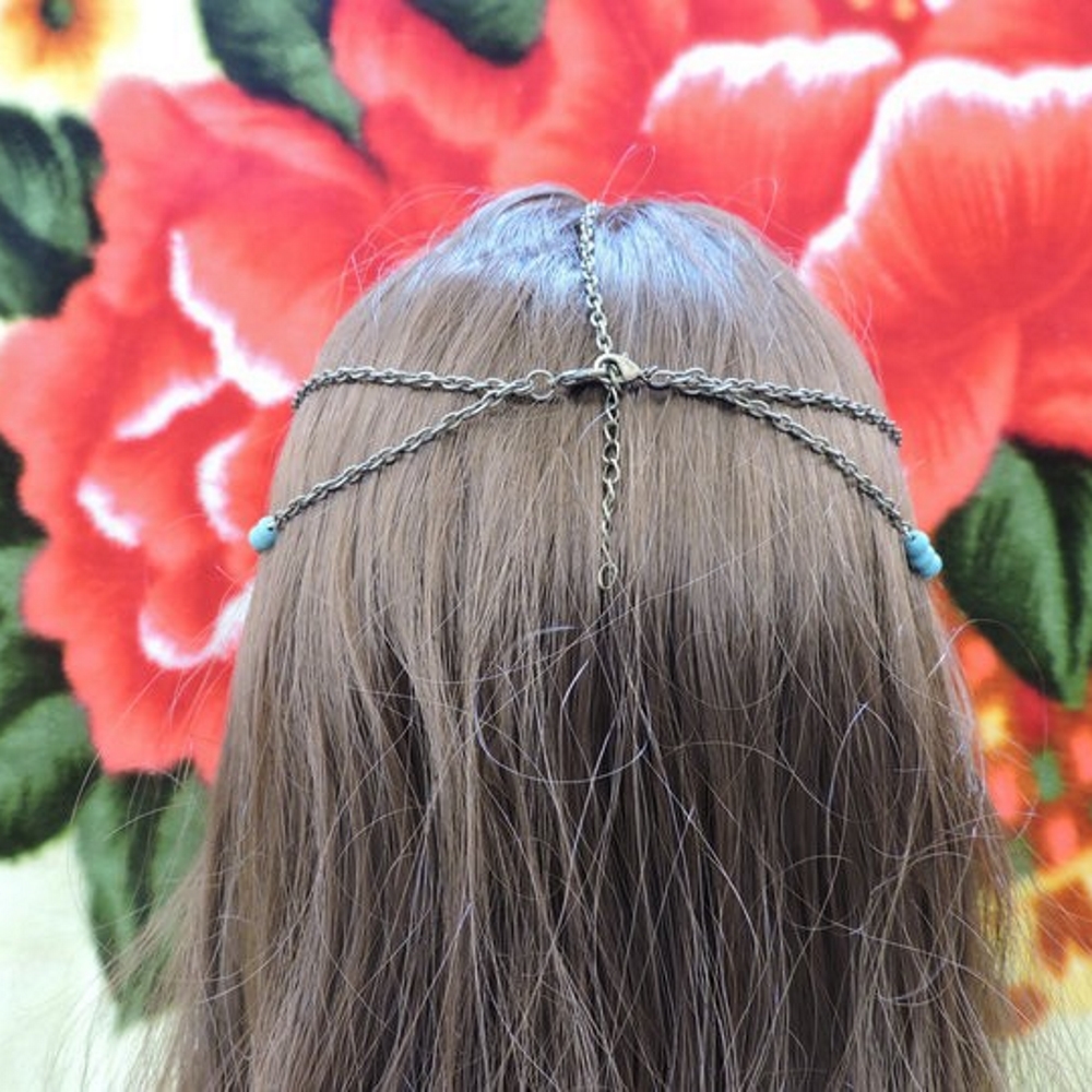 Kvinnor hårband Kedjor diadem - 2