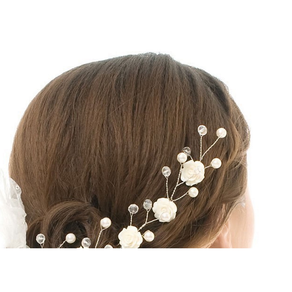 Hårnålar Bröllop ros blomma 3ST PACK - 2