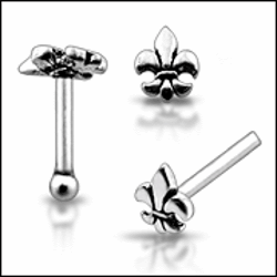 925 Silver Victorian Crown Nose Stud - 2
