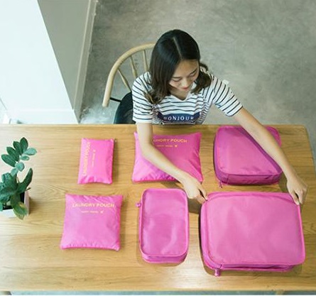 Förvaringsväska Travel 6 st / set  8 färgar - 12