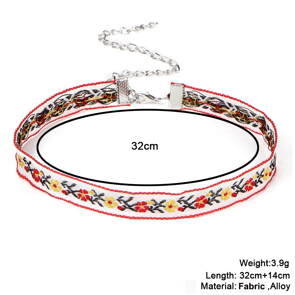 Halsband choker blomma - 3