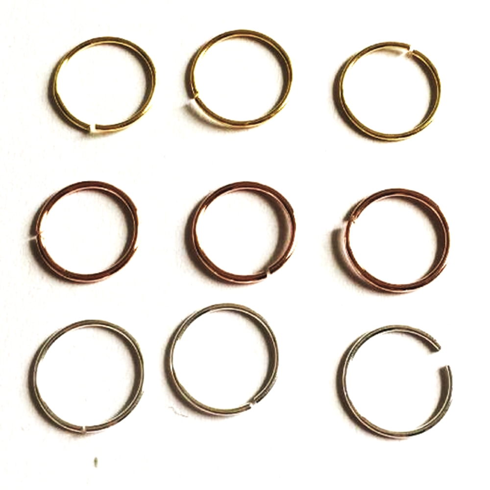 925 Sterling silver gold nose pin bone stud nose piercing 8mm/0,65mm SILVER/GOLD/ROSE