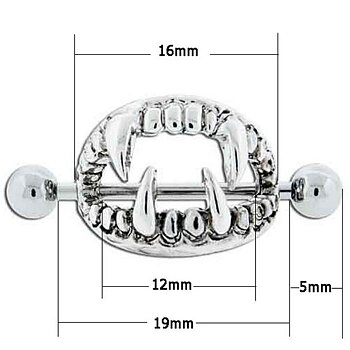 Bröstpiercing Smycken Piercing 1ST