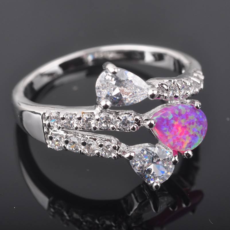 Silversmycken filled ring ROSA Brand Opal - 4