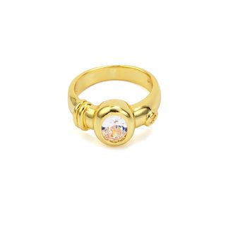 18K Guldfyllda Guld gulddoublé Filled CZ Ring - 3