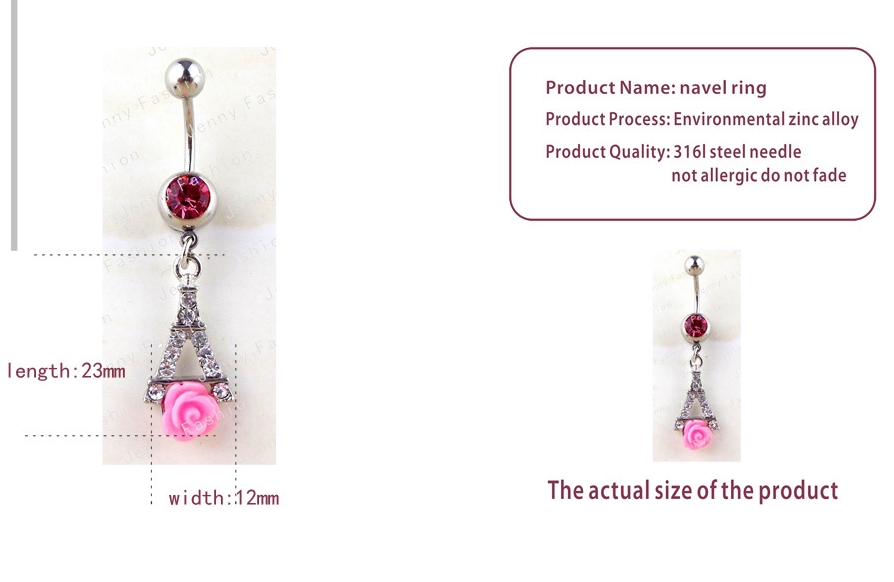 Navel Belly Button Ring Body Piercing Jewelry - 3
