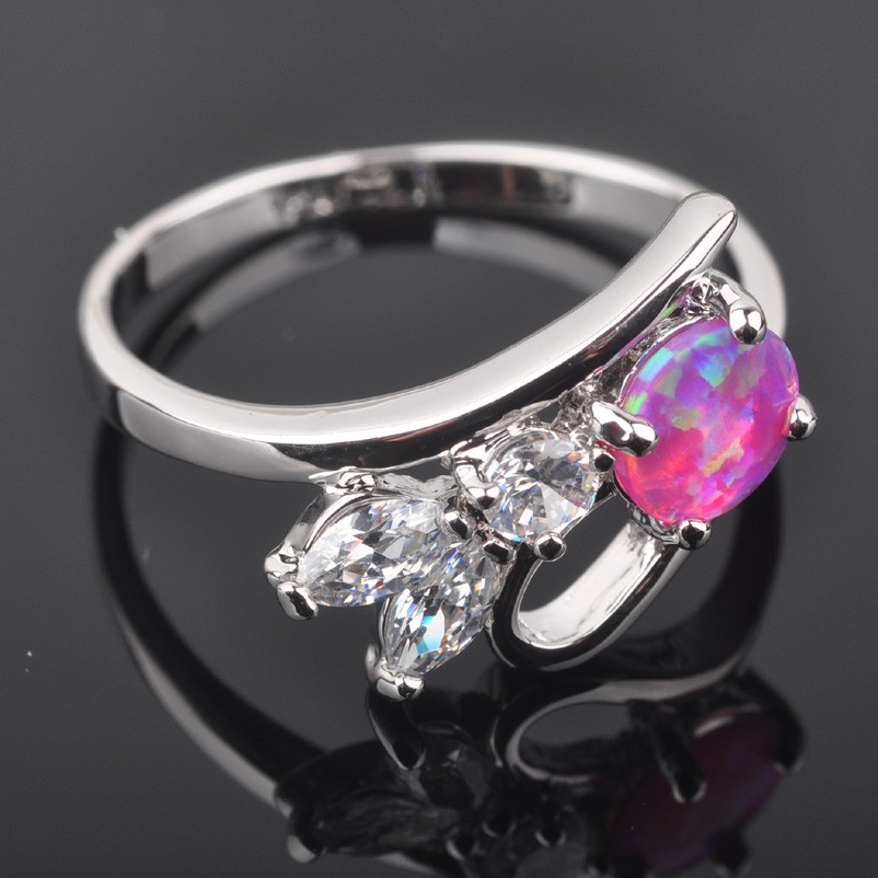 Silversmycken filled ring ROSA Brand Opal - 2