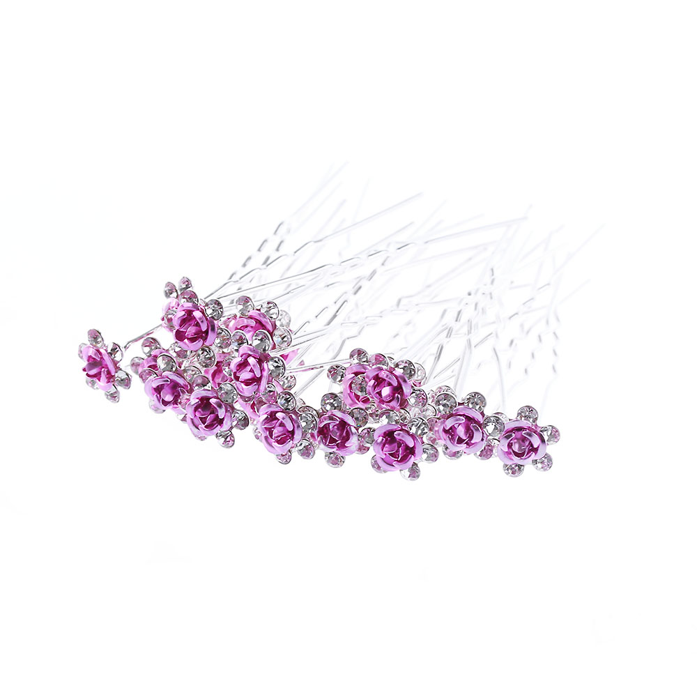 Hårnålar Bröllop ros blomma 18ST PACK - 8