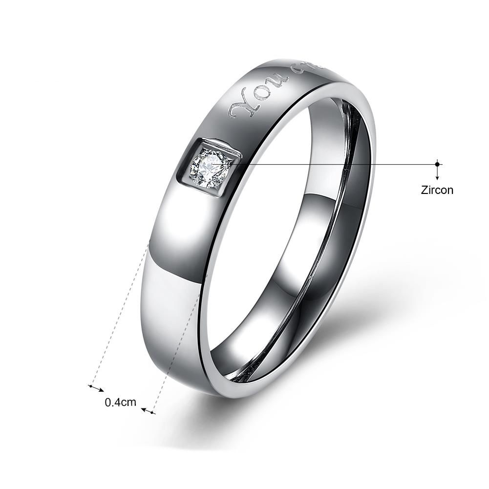 Rostfritt stål ring  CZ