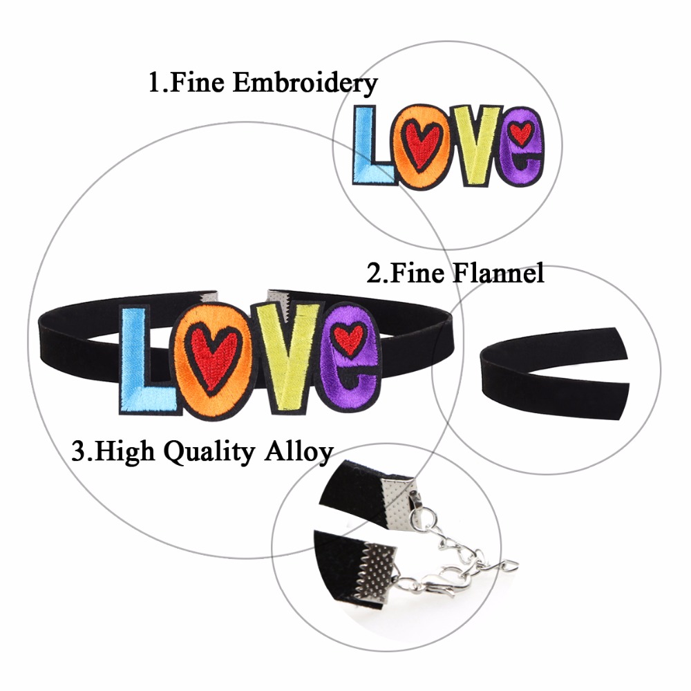 Halsband choker LOVE - 4