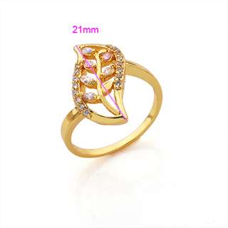18K Guldfyllda Guld gulddoublé Filled CZ Ring - 2