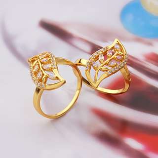 18K Guldfyllda Guld gulddoublé Filled CZ Ring