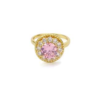 18K Gold Filled CZ Ring Champagne - 2