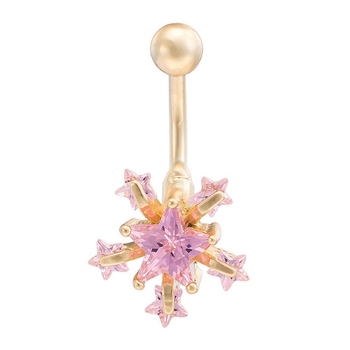 Gold Plated Navel Belly Button Ring Body Piercing - 2