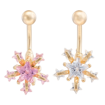 Gold Plated Navel Belly Button Ring Body Piercing