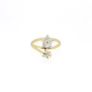 18K Guldfyllda Guld gulddoublé Filled CZ Ring #16 - 5