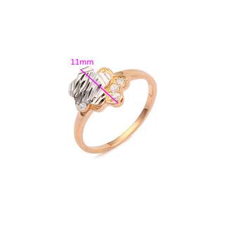 18K Guldfyllda Guld gulddoublé Filled CZ Ring #17 - 3