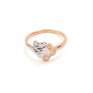 18K Guldfyllda Guld gulddoublé Filled CZ Ring #17