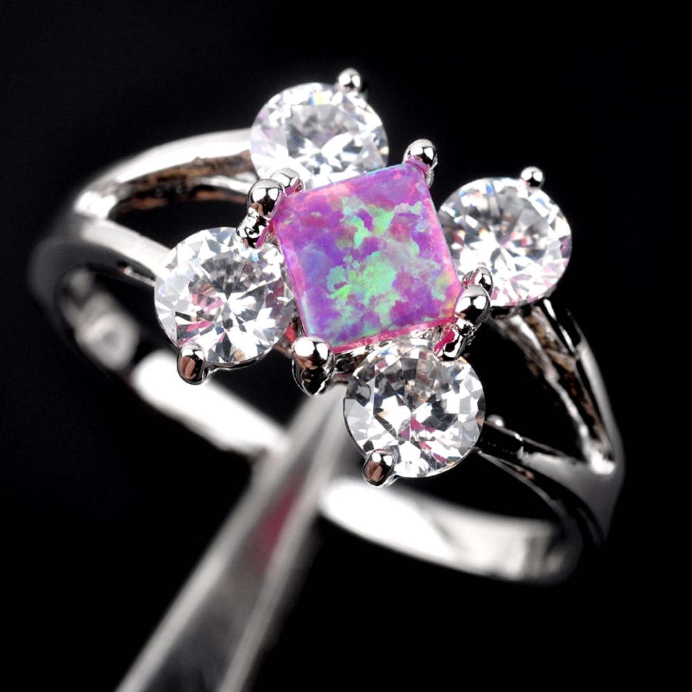 Silversmycken filled ring ROSA Brand Opal