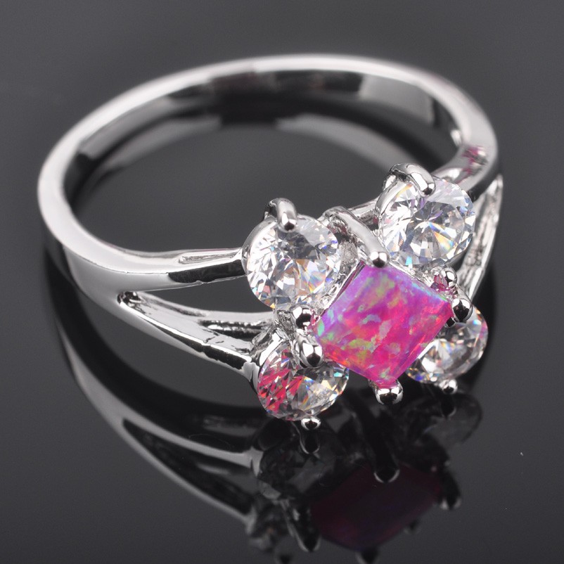 Silversmycken filled ring ROSA Brand Opal - 2