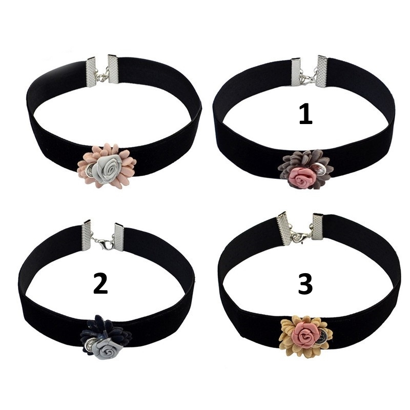 Halsband choker blomma - 2