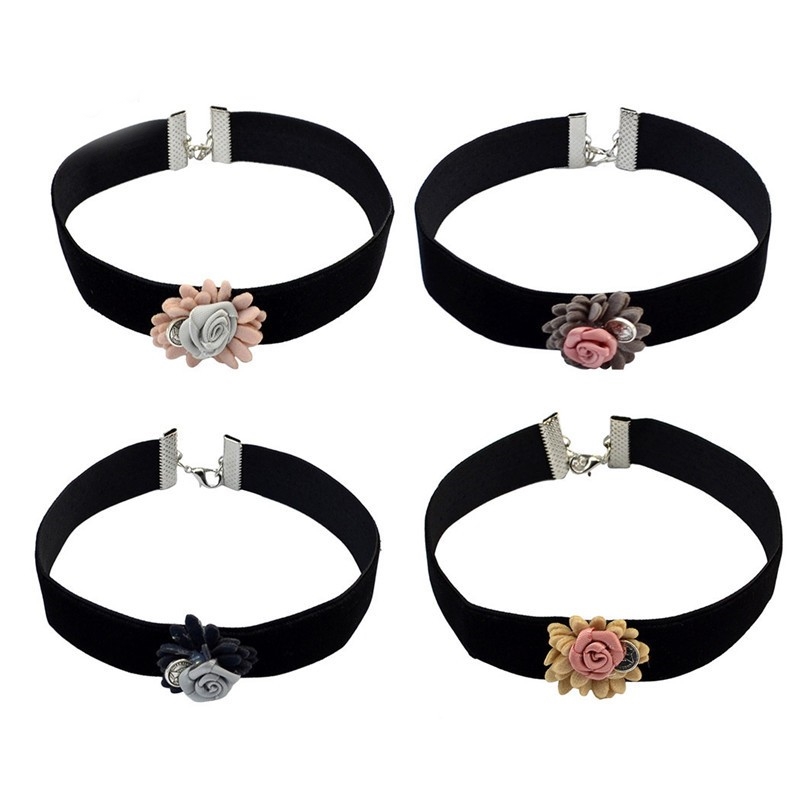 Halsband choker blomma