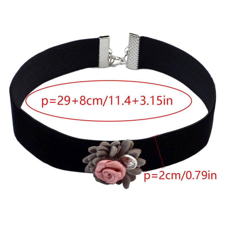 Halsband choker blomma - 9