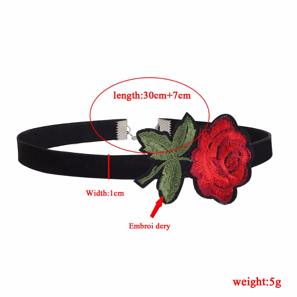 Halsband choker blomma - 5