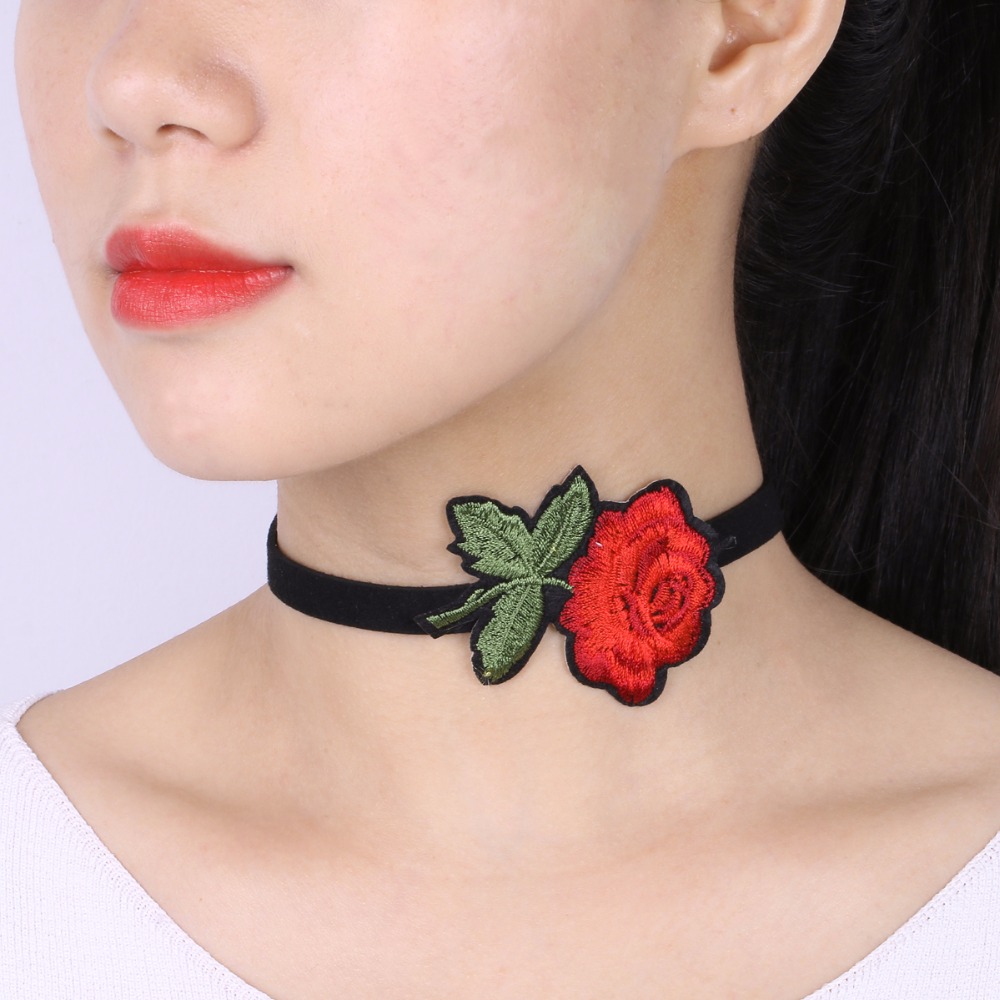 Halsband choker blomma - 3