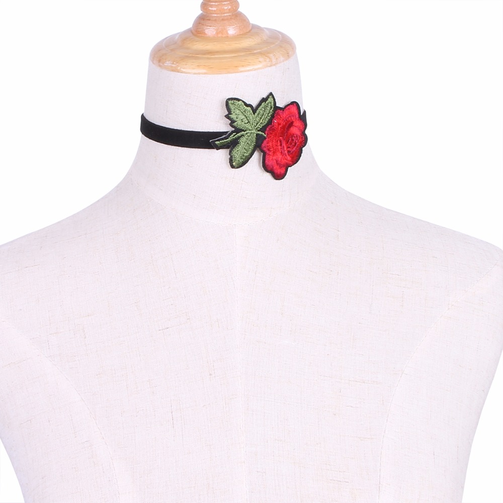 Halsband choker blomma - 4