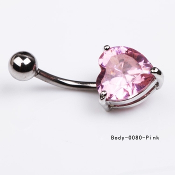 WHITE Gold Plated Navel Belly Button Ring Body Piercing Jewelry - 4