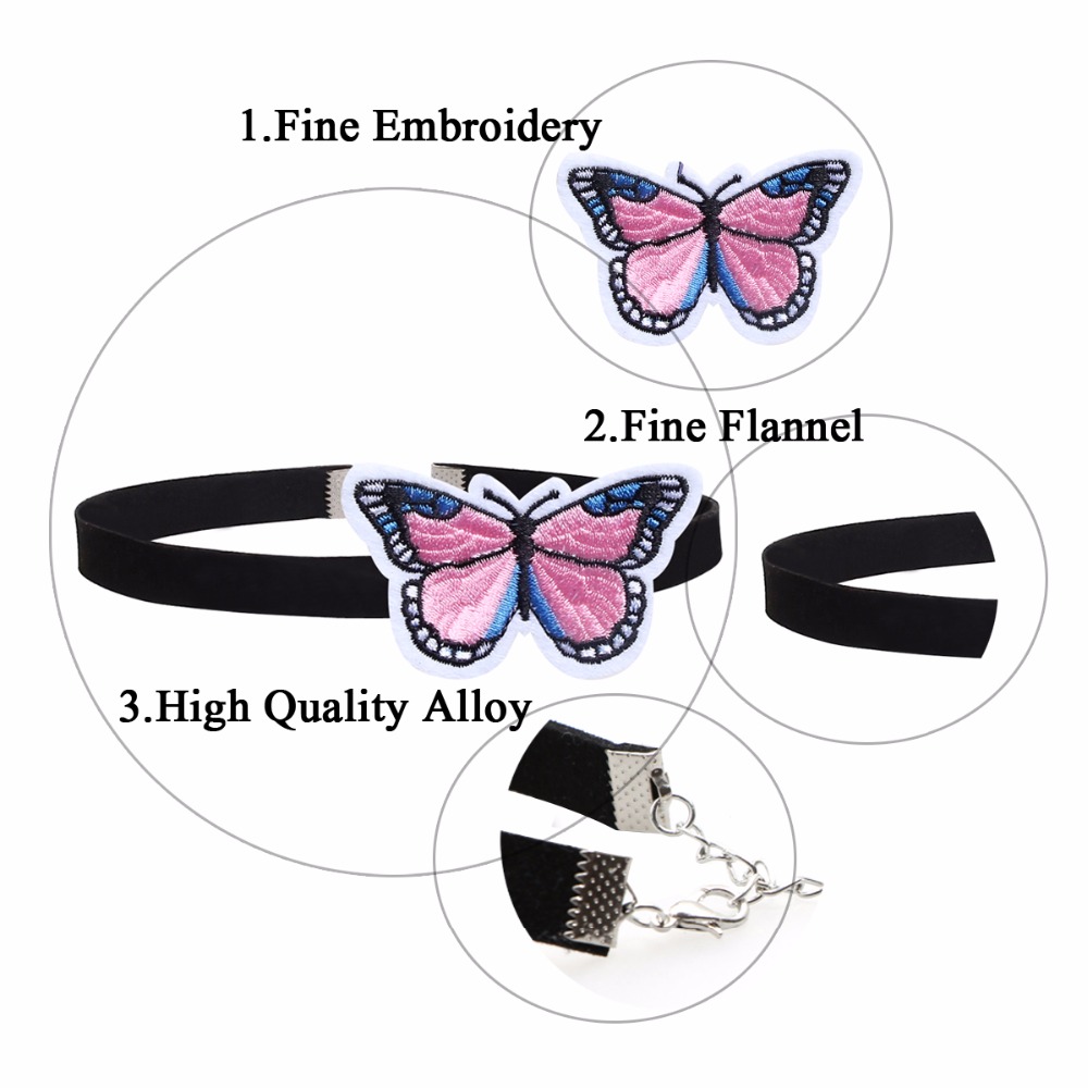 Halsband choker Fjäril - 5