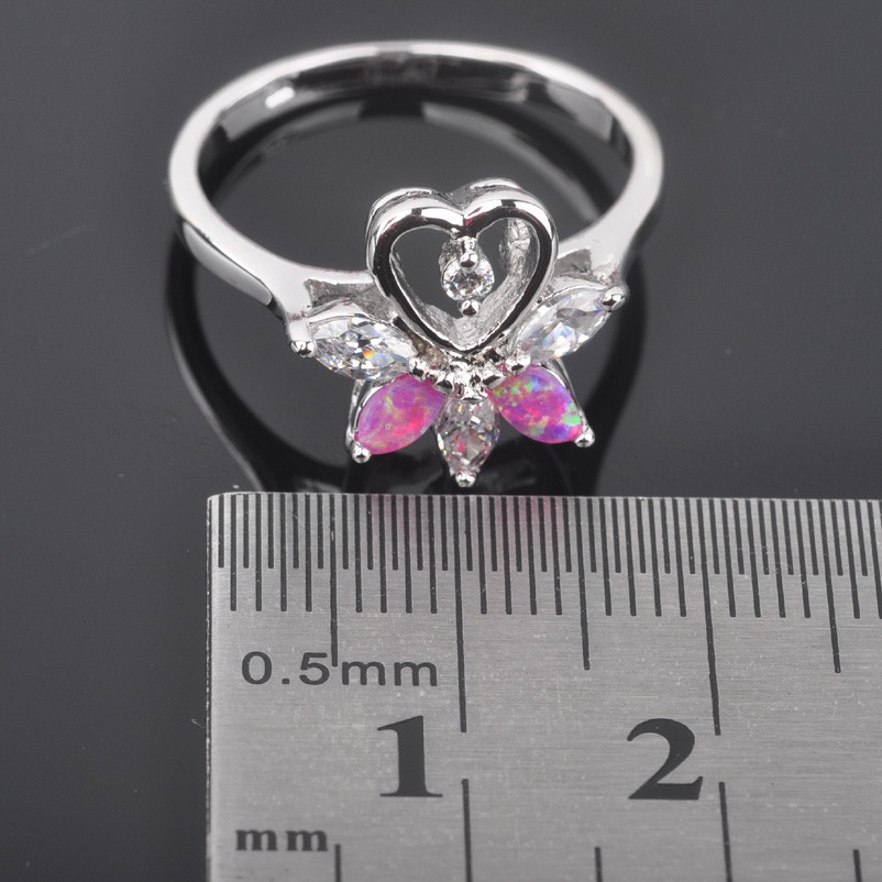 Silversmycken filled ring ROSA Brand Opal - 5
