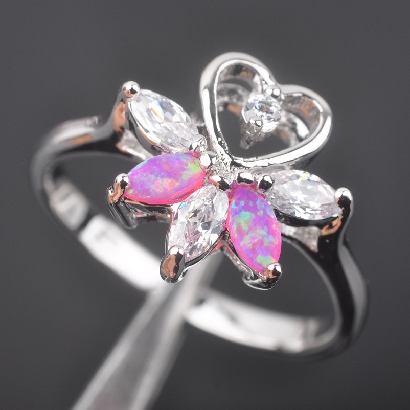 Silversmycken filled ring ROSA Brand Opal - 4