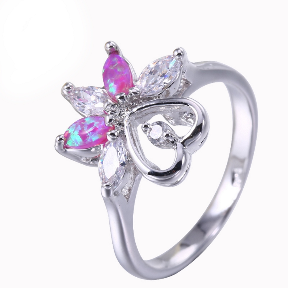 Silversmycken filled ring ROSA Brand Opal