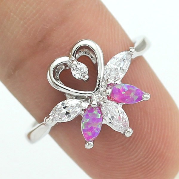 Silversmycken filled ring ROSA Brand Opal - 2