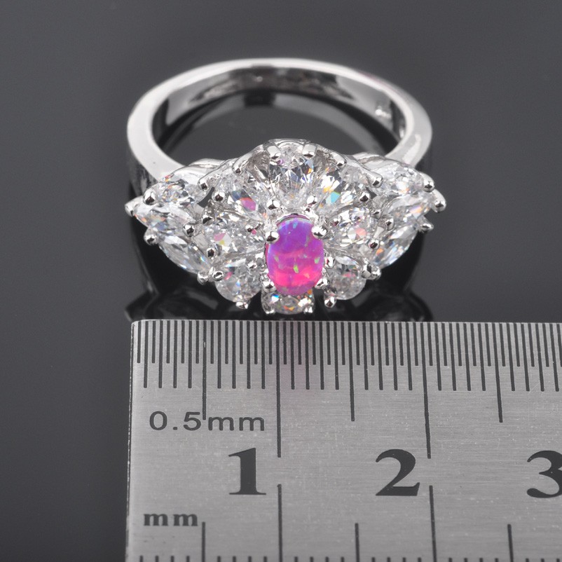 Silversmycken filled ring ROSA Brand Opal - 2