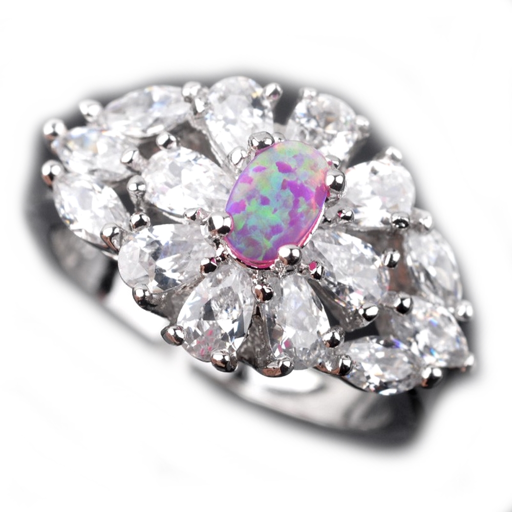 Silversmycken filled ring ROSA Brand Opal
