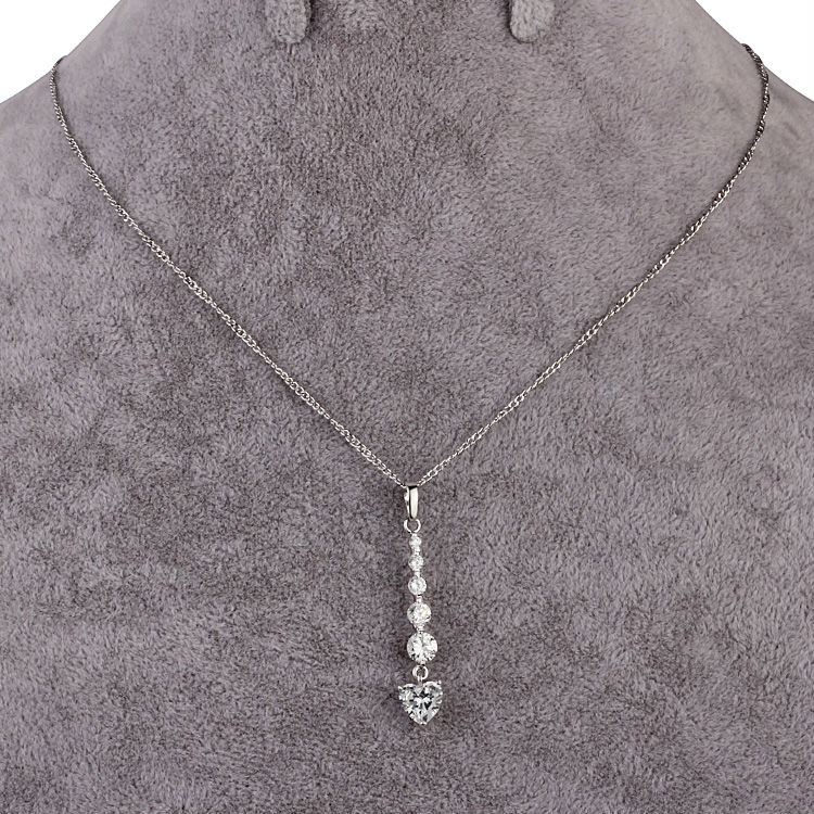 18K Vitguld Guldfyllda Filled gulddoublé HALSBAND CZ - 3