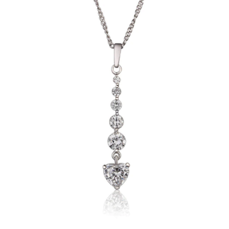 18K Vitguld Guldfyllda Filled gulddoublé HALSBAND CZ