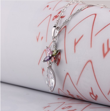 18K Vitguld Guldfyllda Filled gulddoublé HALSBAND CZ - 3
