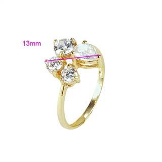 18K Gold Filled CZ Ring - 4
