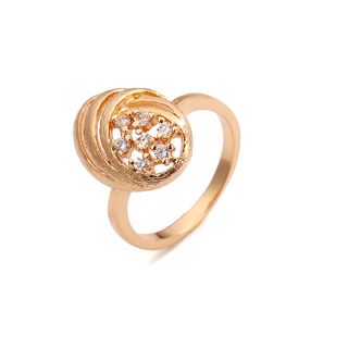 18K Guldfyllda Guld gulddoublé Filled CZ Ring - 2