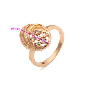 18K Guldfyllda Guld gulddoublé Filled CZ Ring - 4