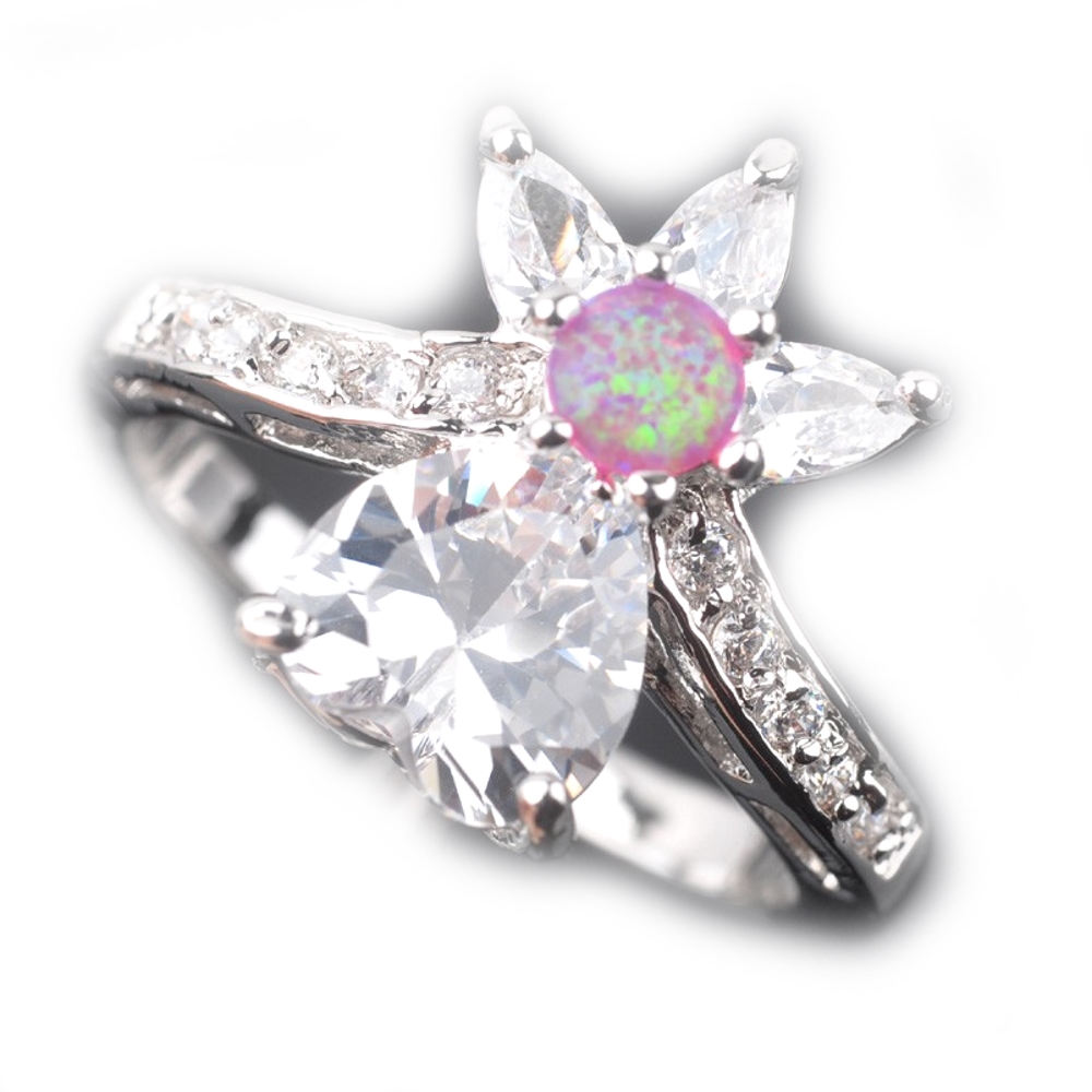 Silversmycken filled ring ROSA Brand Opal