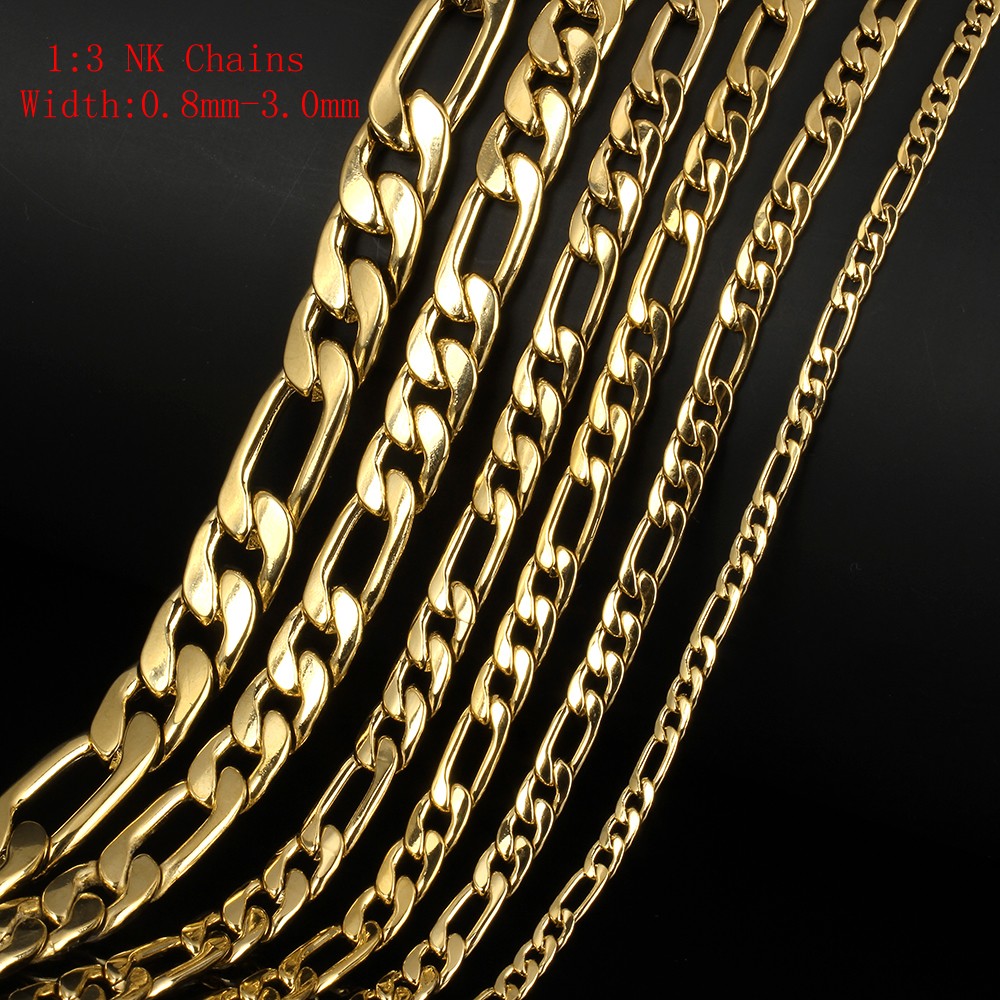 Rostfritt stål halsband + armband Set bred 5*1,4mm - 4