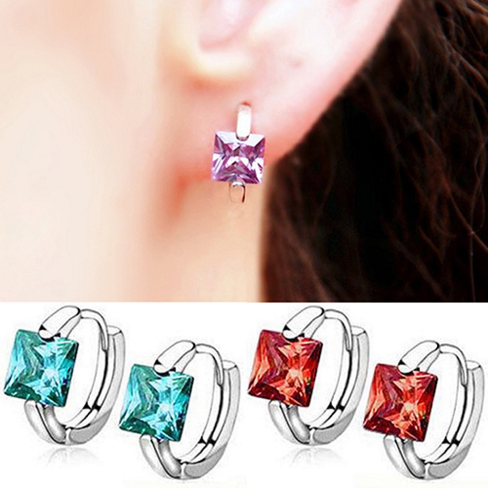 Silver filled earrings Austrian Crysta